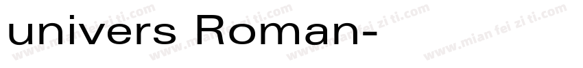 univers Roman字体转换